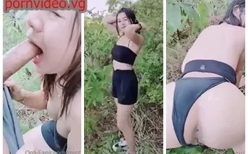 หลุดน้องมินตรา เอาท์ดอร์เย็ดกลางป่าก่อนจะแอ่นหีให้เย็ดท่าหมาคาชุดชั้นใน